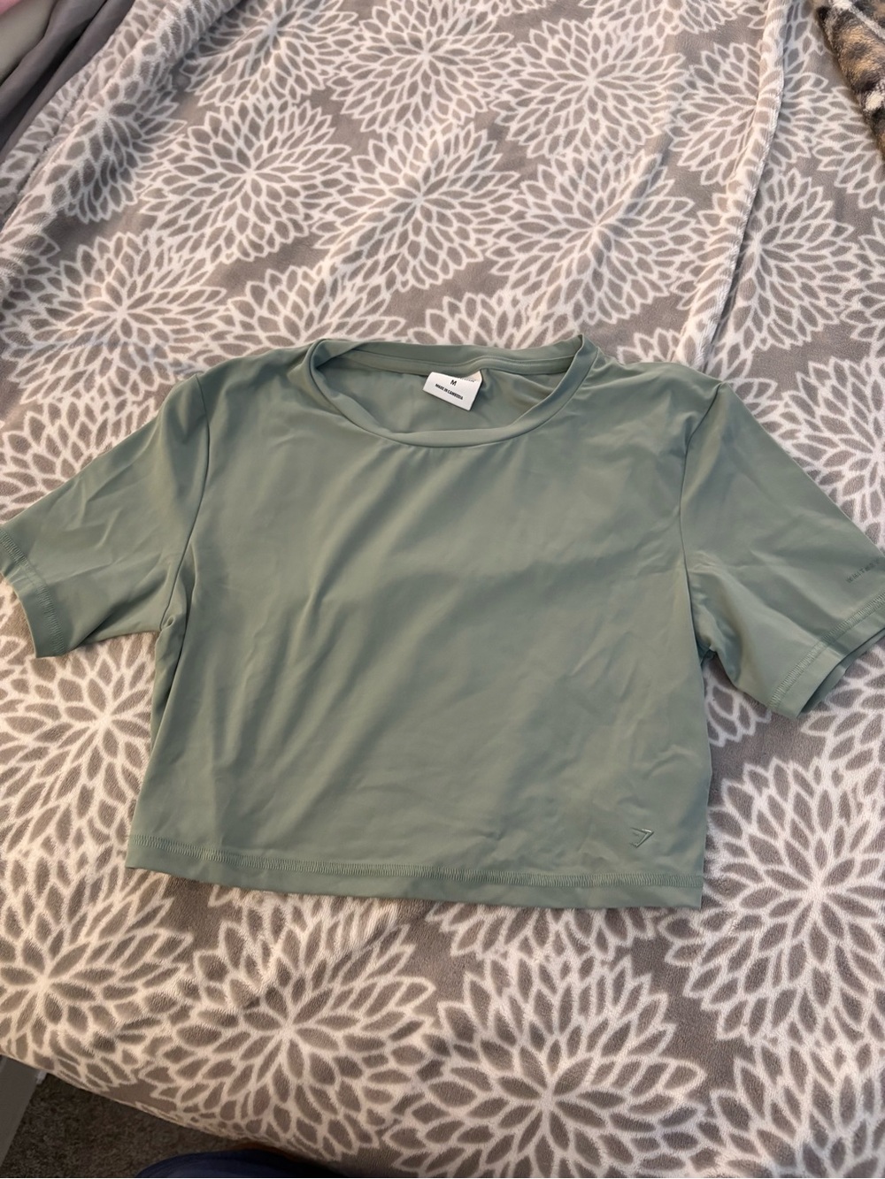 Gymshark Whitney Simmons Sage Green Cropped Performance Tee